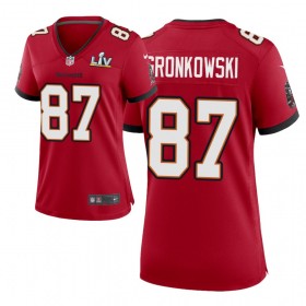 Maillot Femme Tampa Bay Buccaneers Rob Gronkowski 87 Nike Rouge 2021 Super Bowl LV